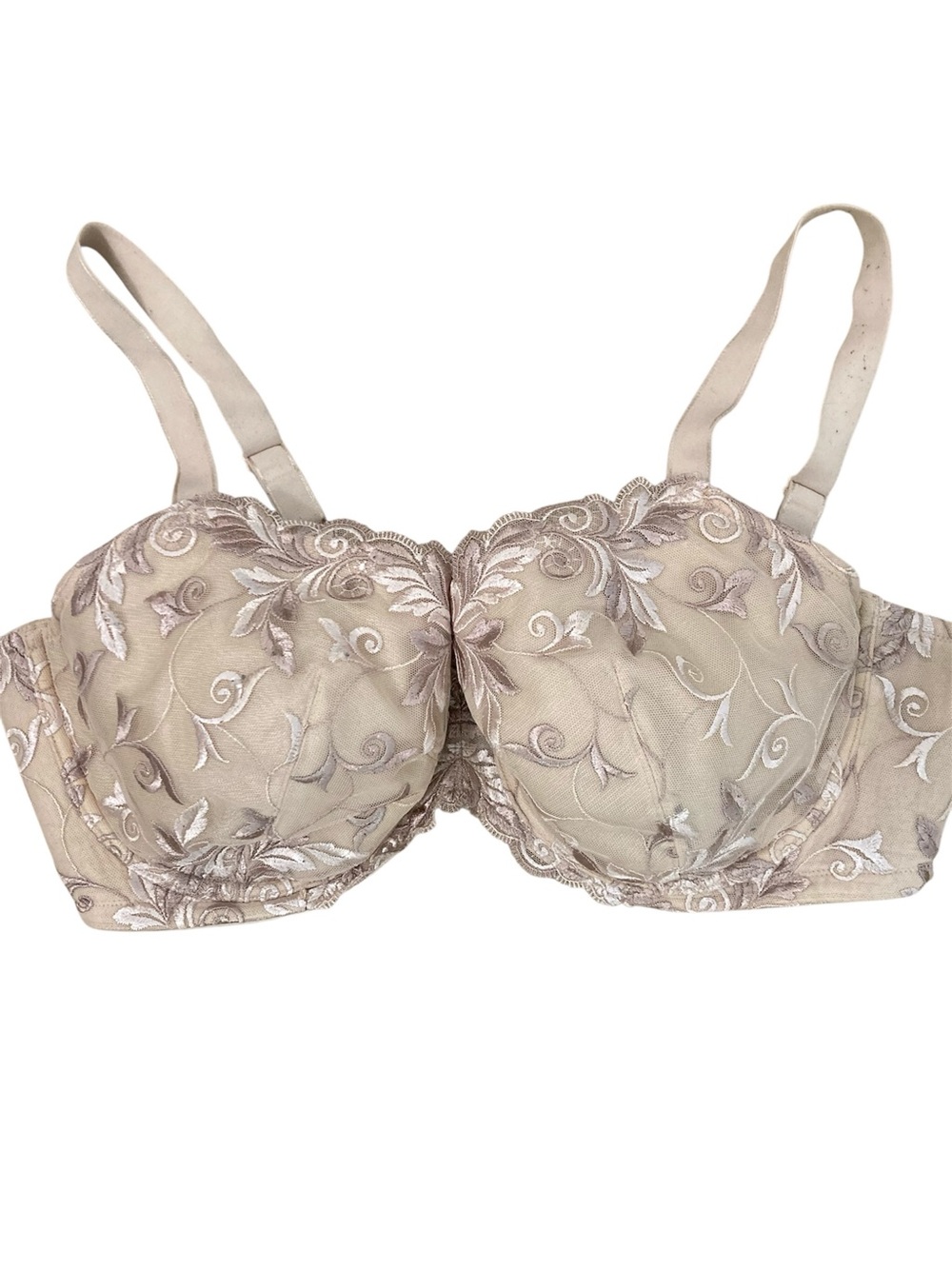 Soma Sensuous Sides Full Coverage Lace Nude / Tan Bra 42DD